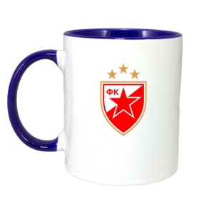 Cana Red Star Belgrade Serbia , cu logoul stema echipei, Cadoul Perfect - Img 4