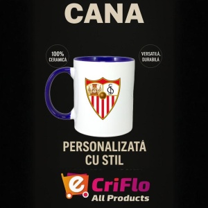 Cana Sevilla FC Spania , cu logoul stema echipei, Cadoul Perfect - Img 25