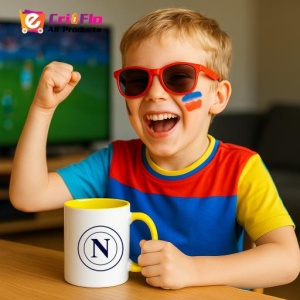 Cana SSC Napoli Italia , cu logoul stema echipei, Cadoul Perfect - Img 31