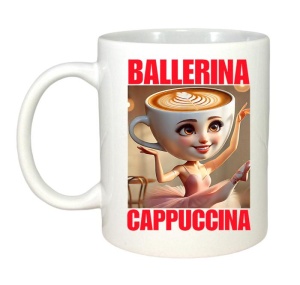 Cana Tralalero TraLaLa cu Ballerina Cappuccina - Italian Brainrot Meme - Img 2
