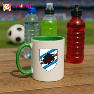 Cana UC Sampdoria Italia , cu logoul stema echipei, Cadoul Perfect - Img 21