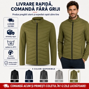 Geacă Bărbați tip Jachetă Hibridă Profesională, Matlasată și Softshell – Cross 555 - Img 8