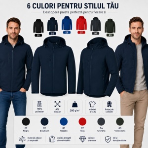 Geacă Bărbați tip Jachetă Softshell cu Glugă, Elastică și Modernă – Trail 548 - Img 9