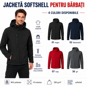 Geacă Bărbați tip Jachetă Softshell cu Glugă, Impermeabilă și Elastică – Nano 531 - Img 10