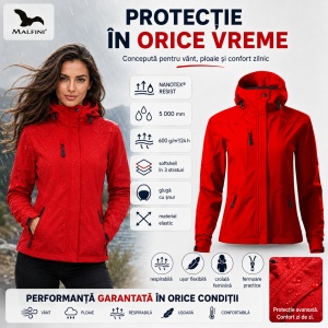 Geacă Damă tip Jachetă Softshell cu Glugă, Impermeabilă și Elastică – Nano 532 - Img 6