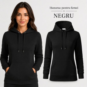 Hanorac Damă cu Glugă și Buzunar Marsupiu Malfini F14 Cape Free – 320 g/m² - Img 19