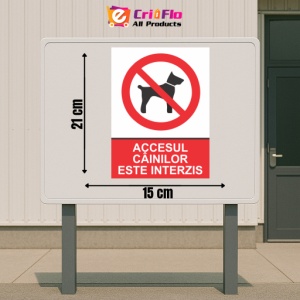 Indicator Accesul cainilor este interzis, Sticker autocolant - Img 2