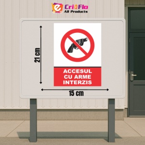 Indicator Accesul cu arme interzis, Sticker autocolant - Img 2