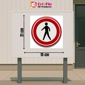 Indicator accesul interzis pietonilor v1, Sticker autocolant - Img 2