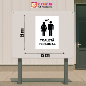 Indicator Alb pentru toaleta personal, Sticker autocolant - Img 2
