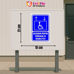 Indicator Ascensor pentru persoane cu dizabilitati, Sticker autocolant - Img 2