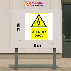 Indicator Atentie 6000v, Sticker autocolant - Img 2