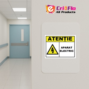 Indicator Atentie aparat electric, Sticker autocolant - Img 5