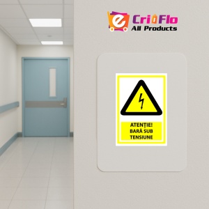 Indicator Atentie bara sub tensiune, Sticker autocolant - Img 5
