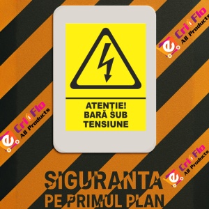 Indicator Atentie bara sub tensiune, Sticker autocolant - Img 3