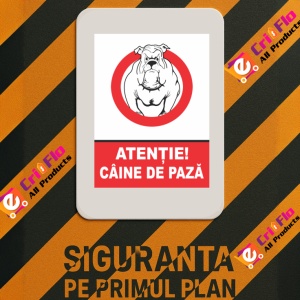 Indicator Atentie caine de paza, Sticker autocolant - Img 3