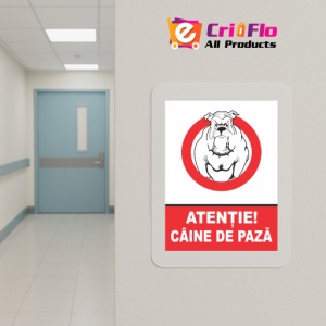 Indicator Atentie caine de paza, Sticker autocolant - Img 5