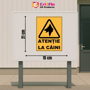 Indicator Atentie la caine, Sticker autocolant - Img 2