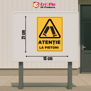 Indicator Atentie la pietoni, Sticker autocolant - Img 2