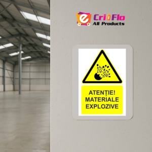 Indicator Atentie materiale explozive indicator de avertizare, Sticker autocolant - Img 4