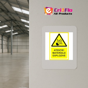 Indicator Atentie materiale explozive, Sticker autocolant - Img 4