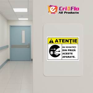 Indicator Atentie nu scoateti din priza aceste aparate, Sticker autocolant - Img 5