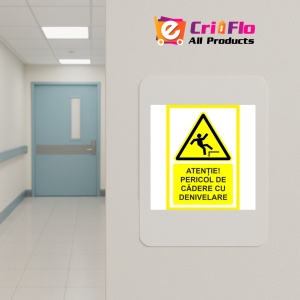 Indicator Atentie pericol de cadere cu denivelare, Sticker autocolant - Img 5