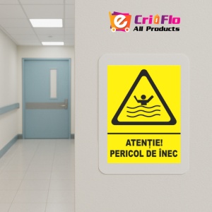 Indicator Atentie pericol de inec, Sticker autocolant - Img 5