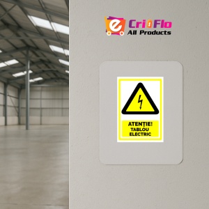 Indicator Atentie pericol electric, Sticker autocolant - Img 4