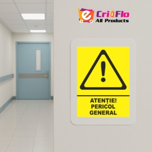Indicator Atentie pericol general, Sticker autocolant - Img 5