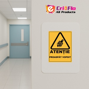 Indicator Atentie proaspat vopsit, Sticker autocolant - Img 5