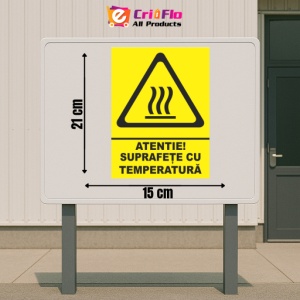 Indicator Atentie suprafete cu temperatura, Sticker autocolant - Img 2