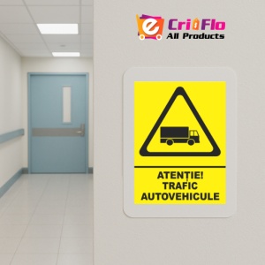 Indicator Atentie trafic autovehicule, Sticker autocolant - Img 5