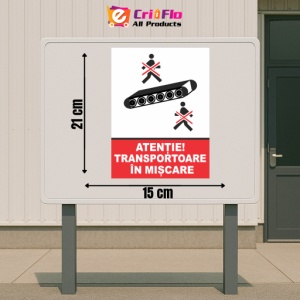 Indicator Atentie transportoare in miscare (2), Sticker autocolant - Img 2