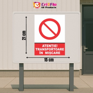 Indicator Atentie Transportoare in miscare 3, Sticker autocolant - Img 2