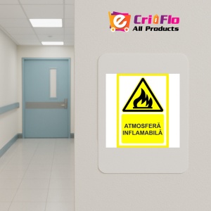 Indicator Atmosfera inflamabila, Sticker autocolant - Img 5