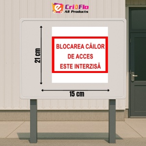 Indicator Blocarea cailor de acces este interzisa, Sticker autocolant - Img 2