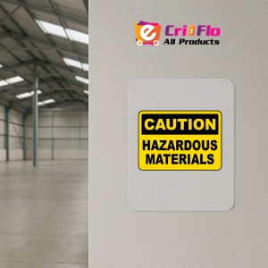Indicator Caution Hazardous Materials Sign, Sticker autocolant - Img 4