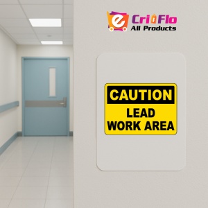 Indicator Caution Lead Work Area Sign, Sticker autocolant - Img 5
