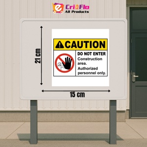 Indicator Construction Area Do Not Enter Sign, Sticker autocolant - Img 2