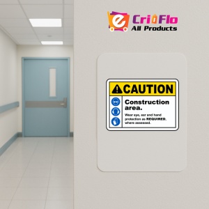 Indicator Construction Area PPE Sign, Sticker autocolant - Img 5