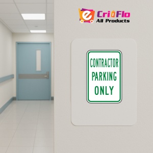Indicator Contractor Parking Only Sign, Sticker autocolant - Img 5