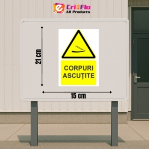 Indicator Corpuri ascutite indicator de avertizare, Sticker autocolant - Img 2
