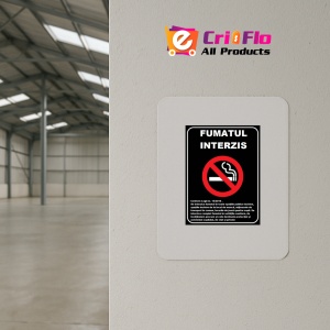 Indicator cu fumatul interzis conform legii, Sticker autocolant - Img 4