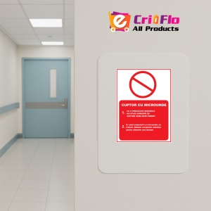 Indicator Cu instructiuni de folosinta cuptor cu microunde, Sticker autocolant - Img 5