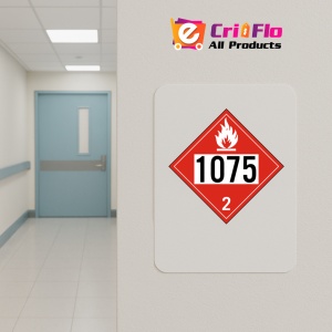 Indicator Cu nr 1075 pentru gaz inflamabil clasa 2, Sticker autocolant - Img 5