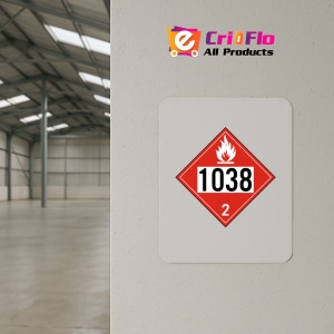 Indicator Cu numar 1038 pentru gaz inflamabil clasa 2, Sticker autocolant - Img 3