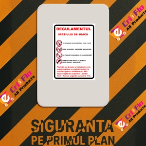 Indicator Cu regulamentul la locul de joaca, Sticker autocolant - Img 2