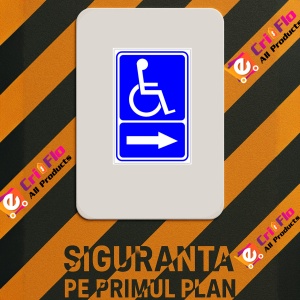 Indicator Cu sageata pentru persoane cu dizabilitati, Sticker autocolant - Img 2