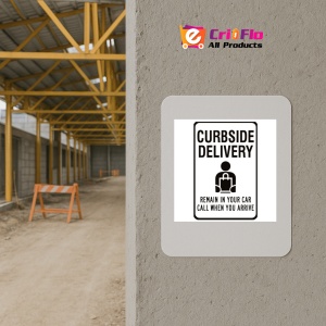 Indicator Curbside Delivery Remain in Your Car Sign, Sticker autocolant - Img 5
